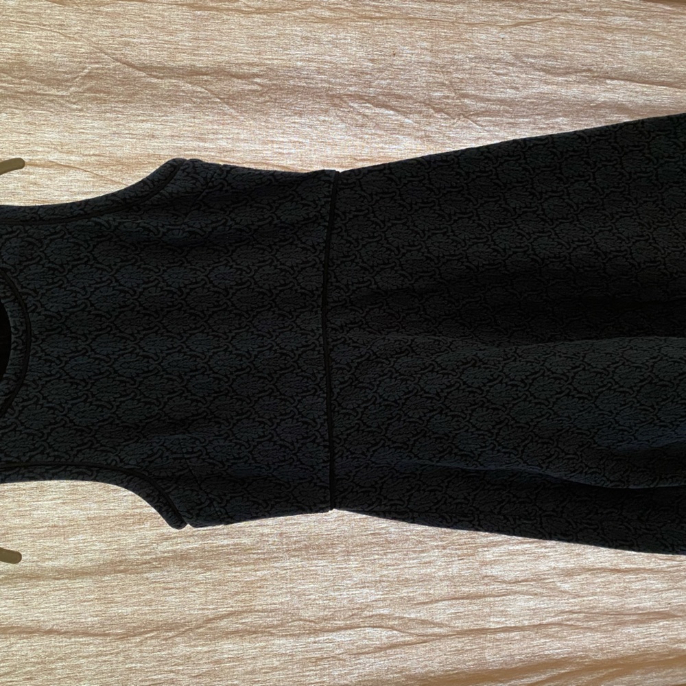 Ann Taylor LOFT 6 Sleeveless Black Blue Mini Dress